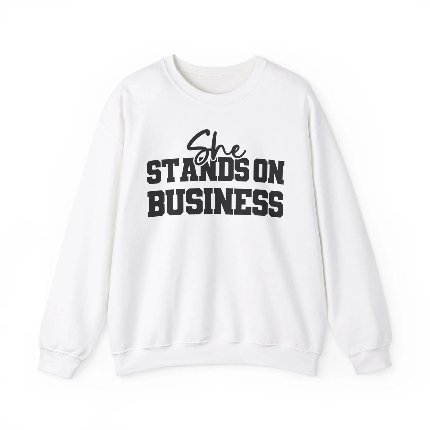 Boss Lady Vibes Sweatshirt - White / S