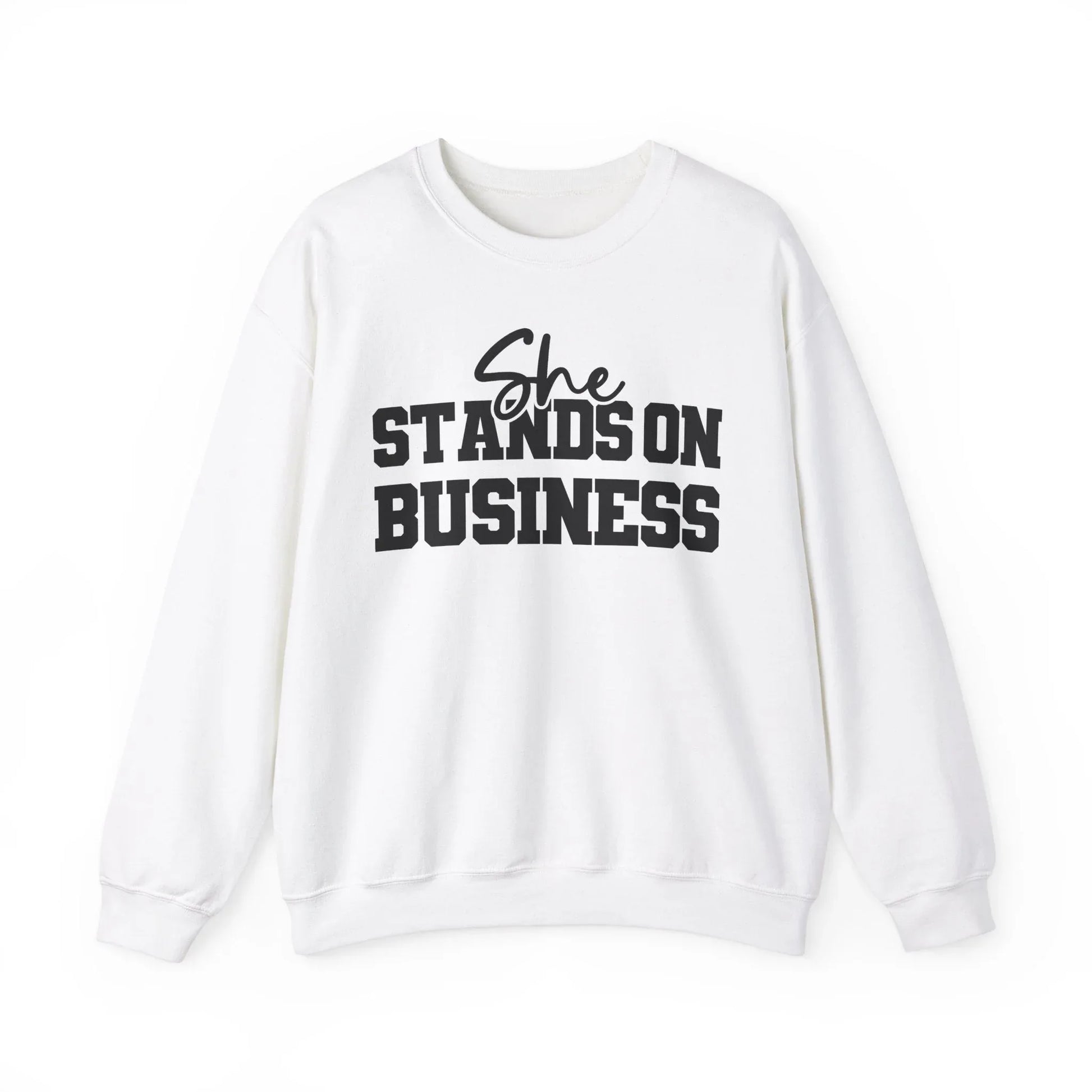 Boss Lady Vibes Sweatshirt - White / S
