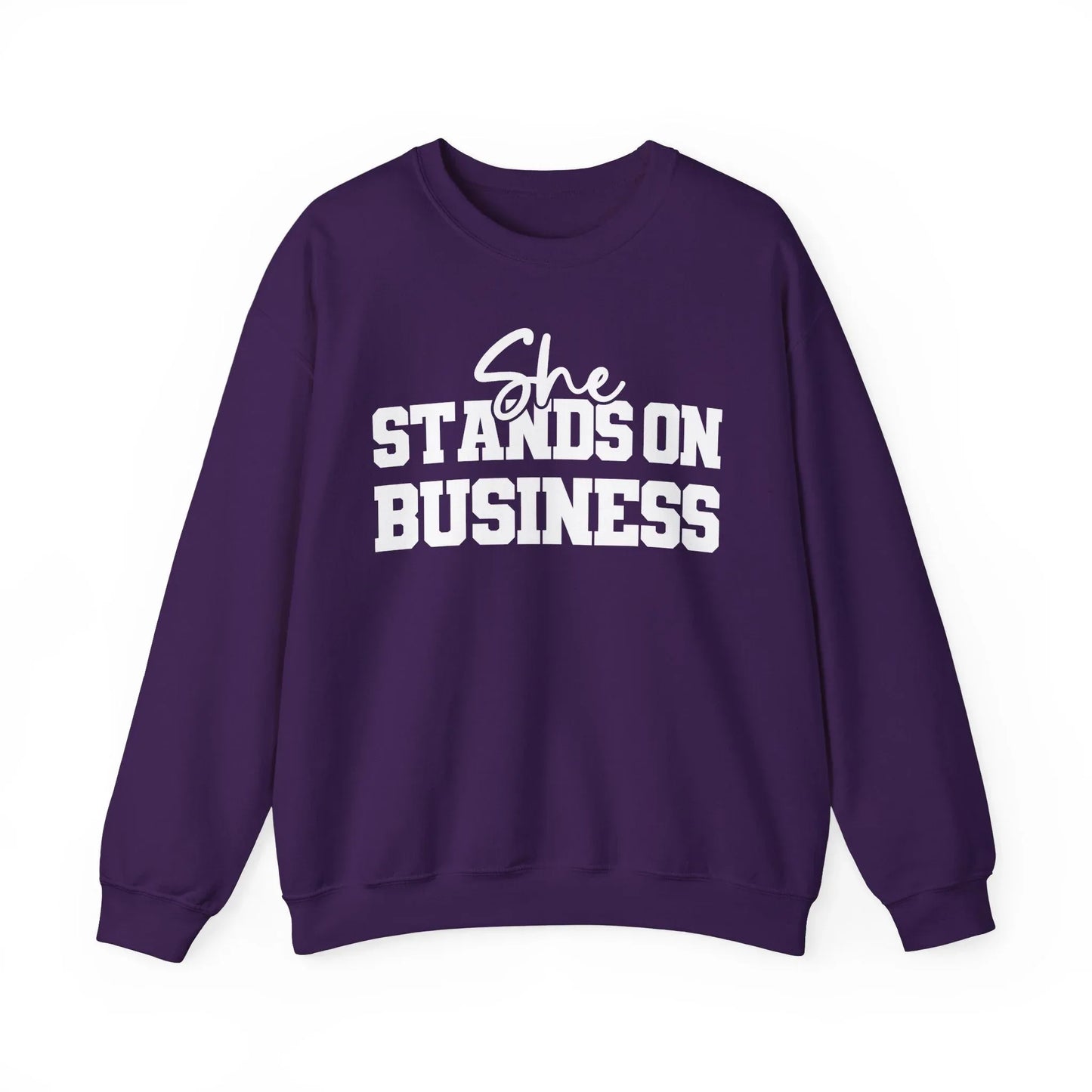 Boss Lady Vibes Sweatshirt - Purple / S