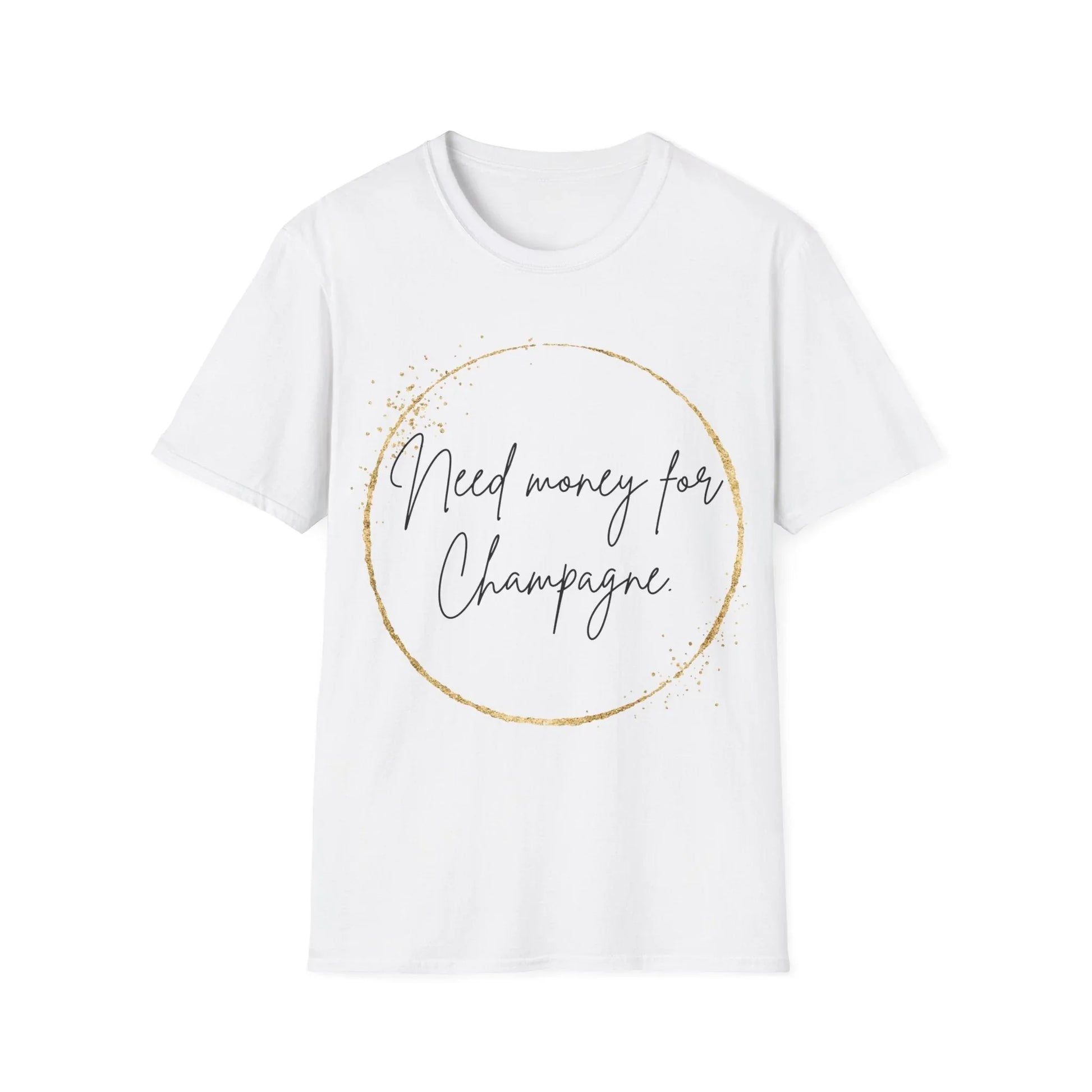 Bubbly on a Budget | white | Unisex - White / S - T-Shirt