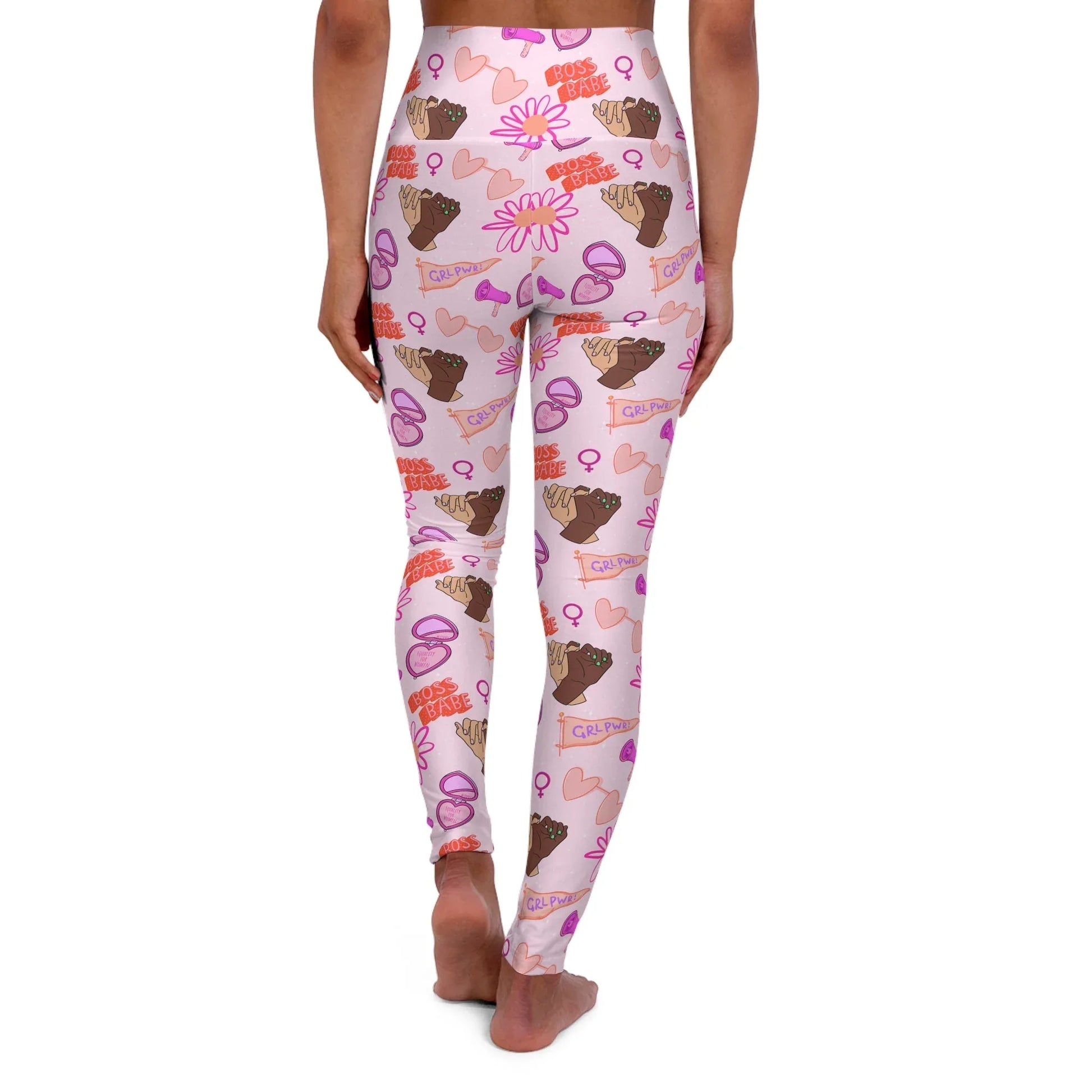 Celebrate Her Power High Waisted Yoga Leggings - All Over Prints