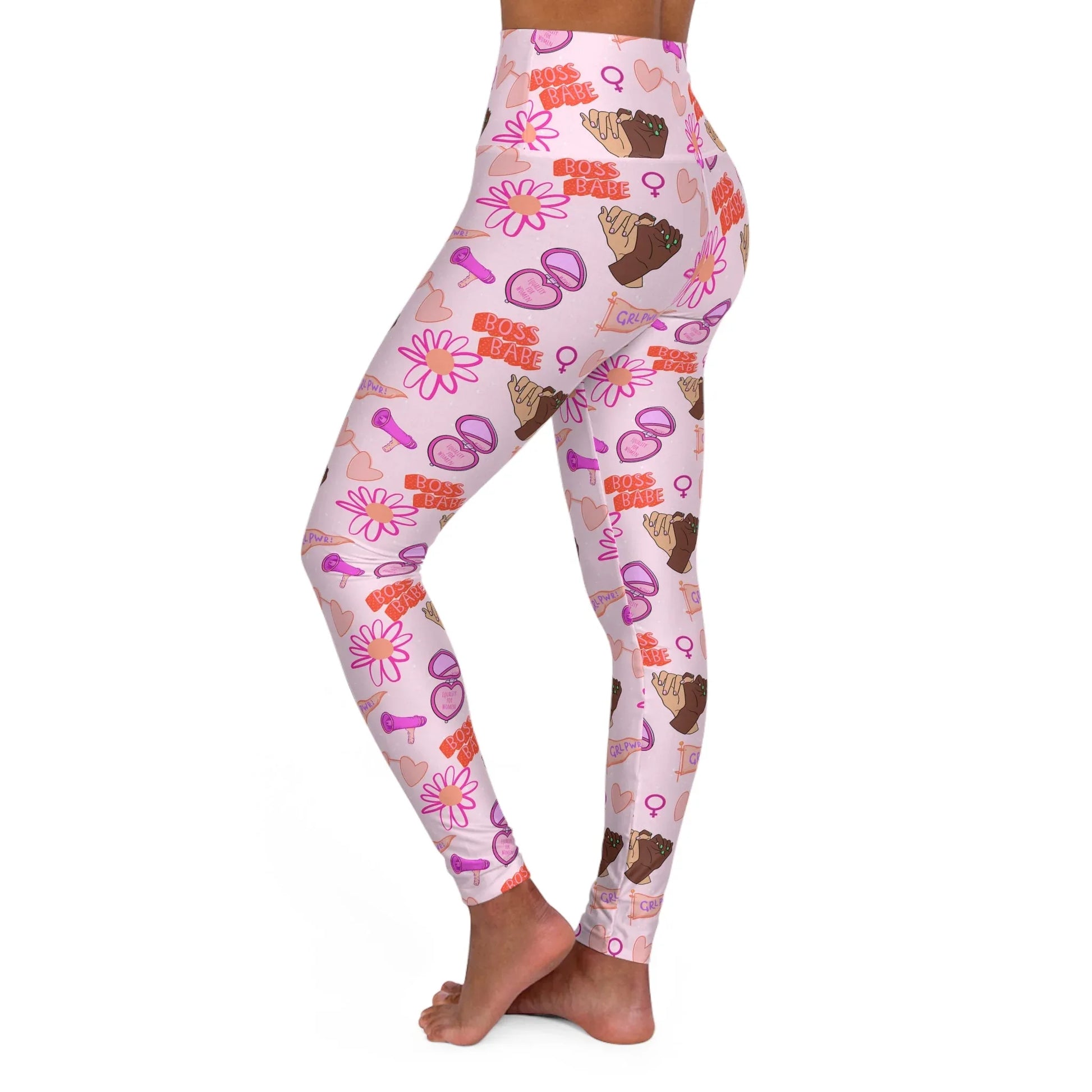 Celebrate Her Power High Waisted Yoga Leggings - All Over Prints
