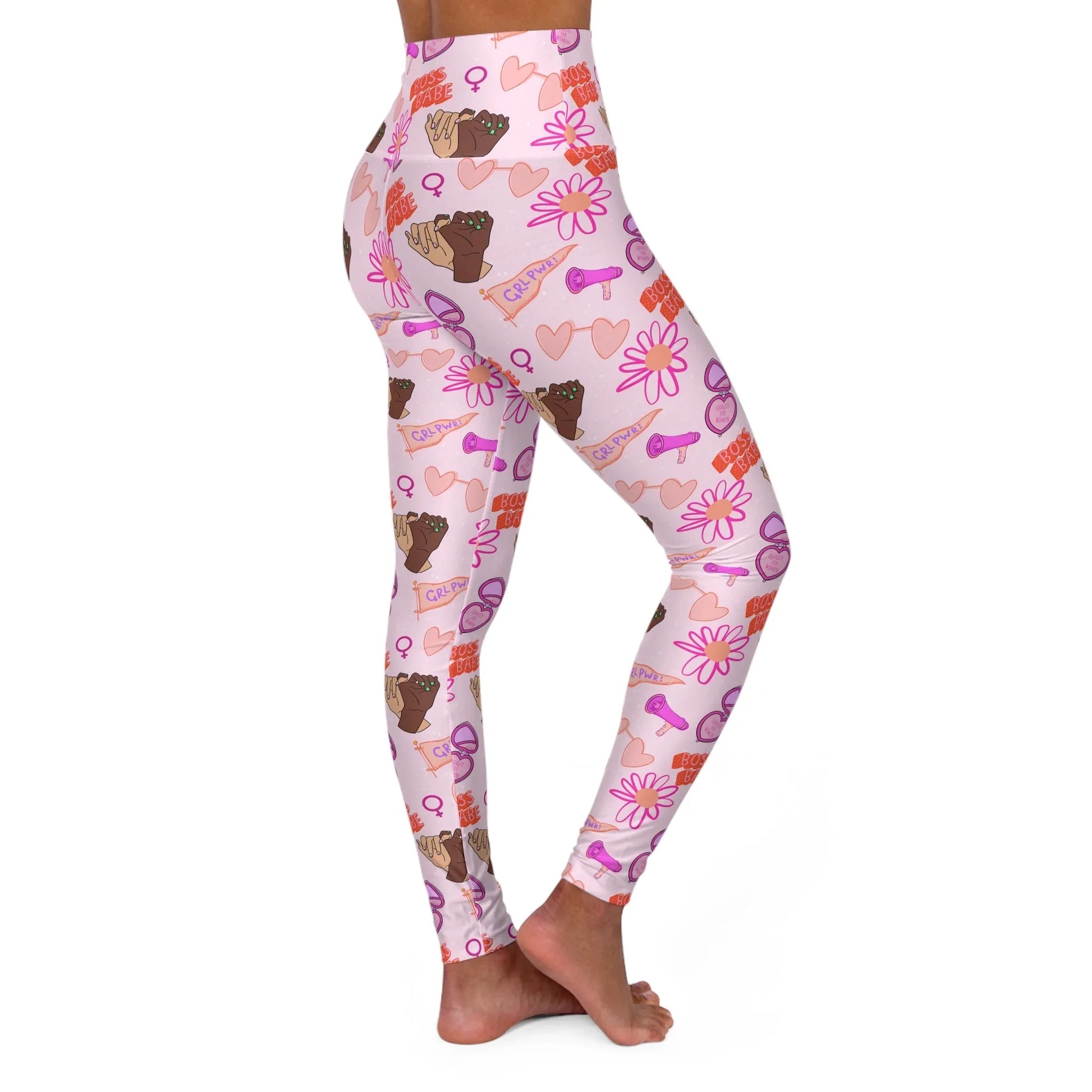 Celebrate Her Power High Waisted Yoga Leggings - All Over Prints