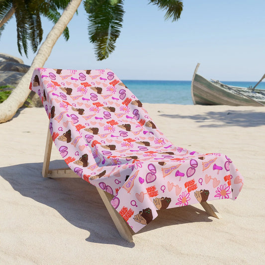 Celebrate Her Power Towel - 36’’ × 72’’ - Home Decor
