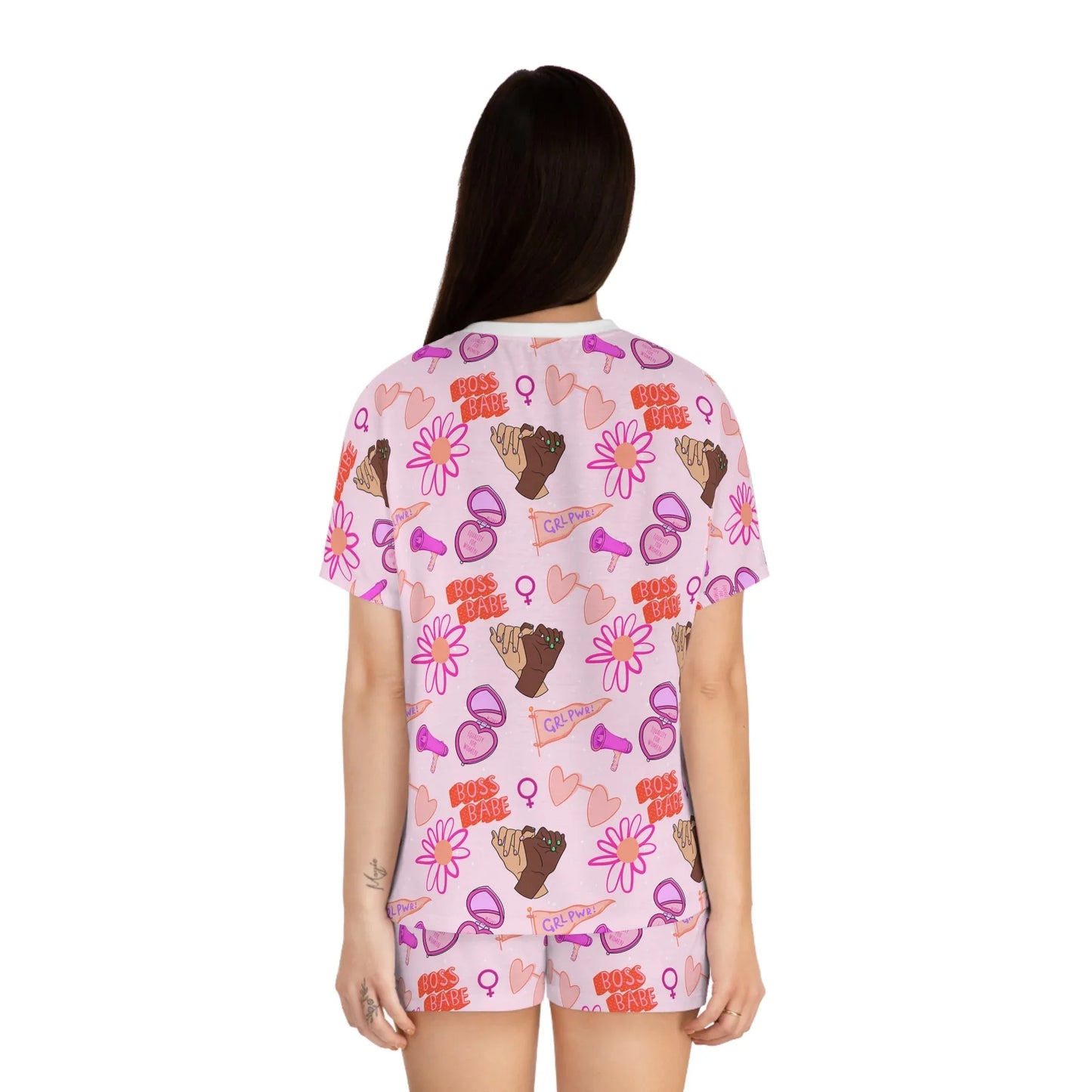 Celebrate Her Power Women’s Short Pajama Set - All Over Prints