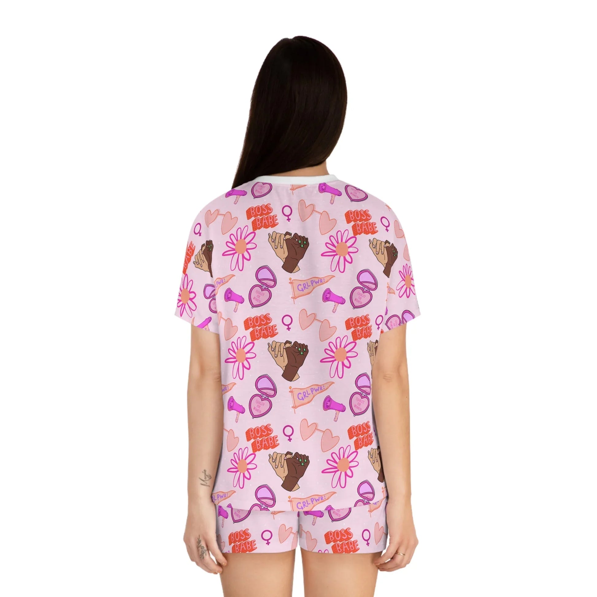 Celebrate Her Power Women’s Short Pajama Set - All Over Prints
