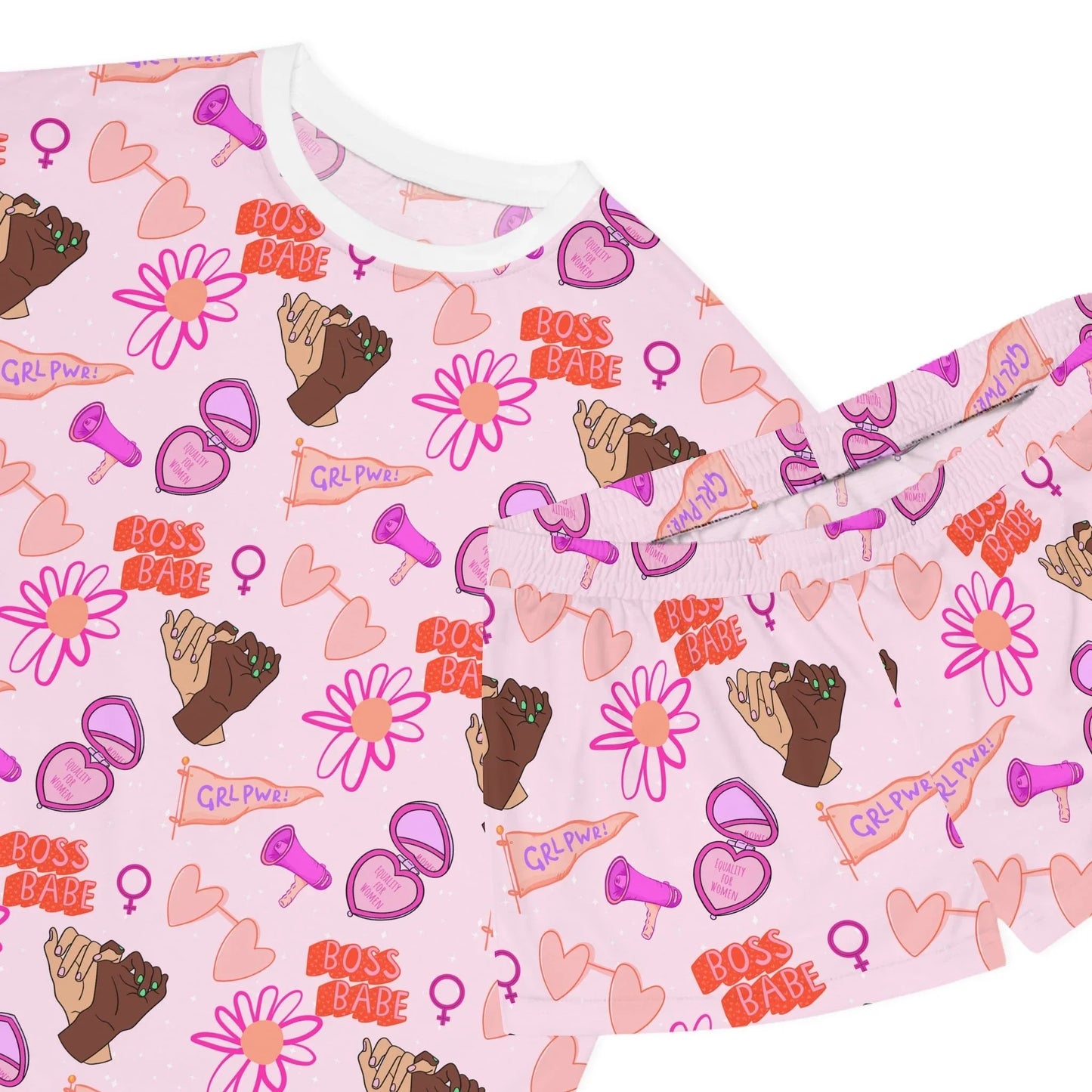 Celebrate Her Power Women’s Short Pajama Set - All Over Prints