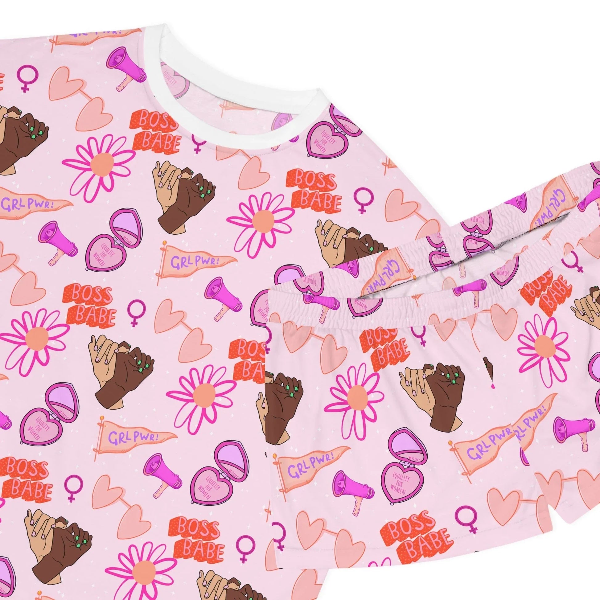 Celebrate Her Power Women’s Short Pajama Set - All Over Prints