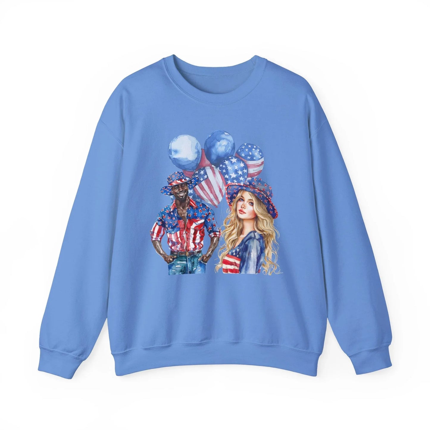 Celebrate the USA Sweatshirt | Unisex - Carolina Blue / S