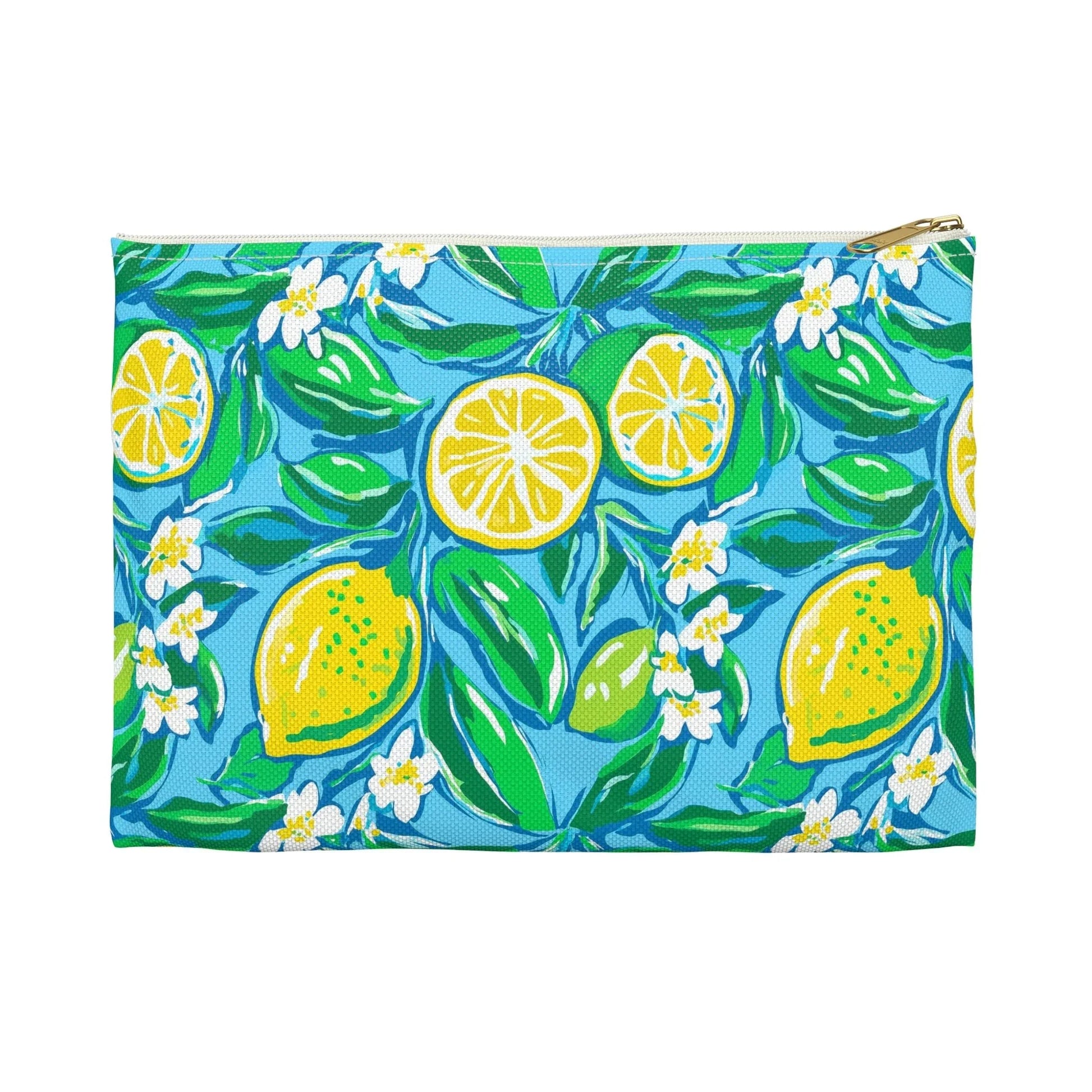 Citrus Splash Accessory Pouch - Small / White zipper - Bags