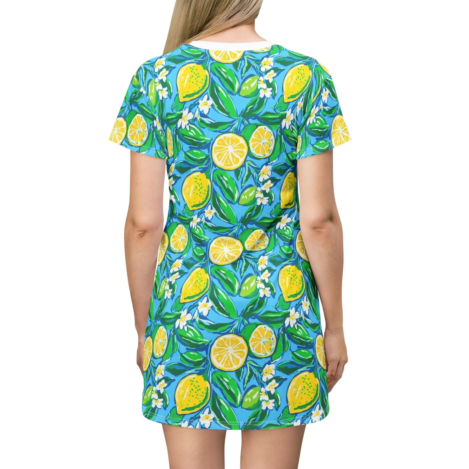 Citrus Splash T-Shirt Dress - All Over Prints