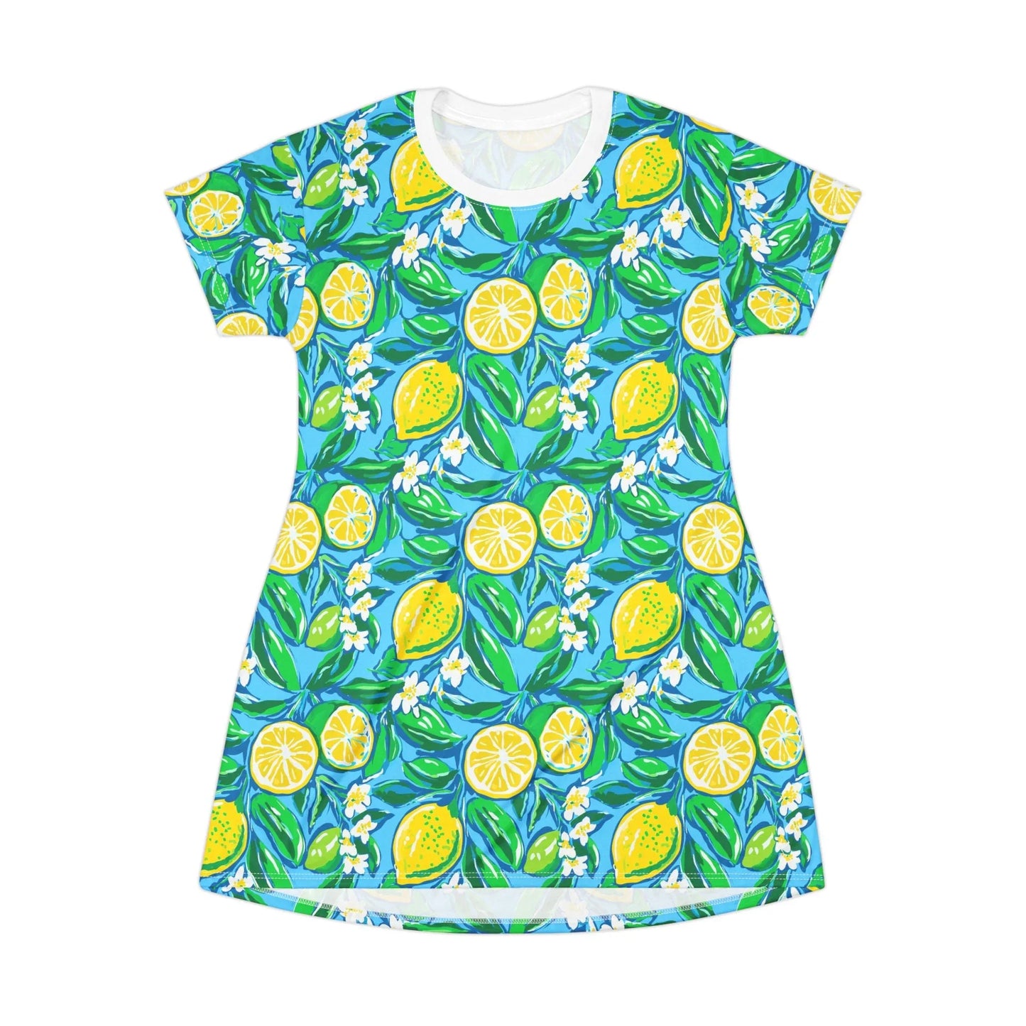Citrus Splash T-Shirt Dress - XS - All Over Prints