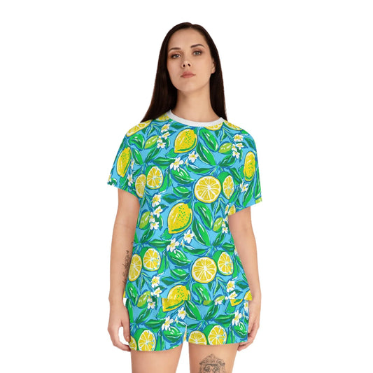 Citrus Splash Women’s Short Pajama Set - All Over Prints