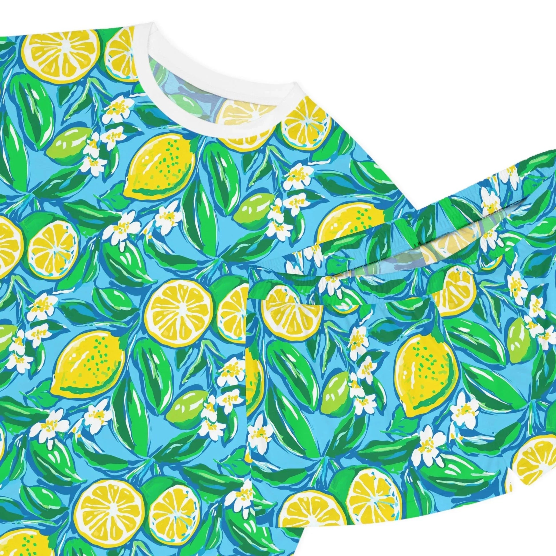 Citrus Splash Women’s Short Pajama Set - All Over Prints