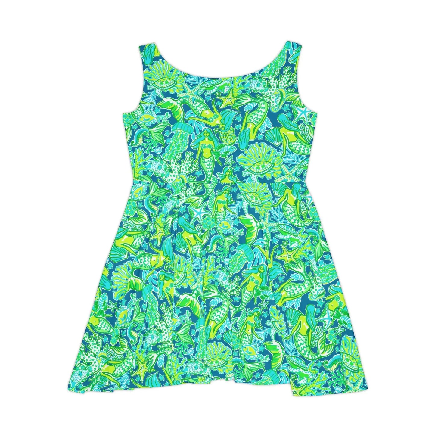 Emerald Mermaid Skater Dress - All Over Prints