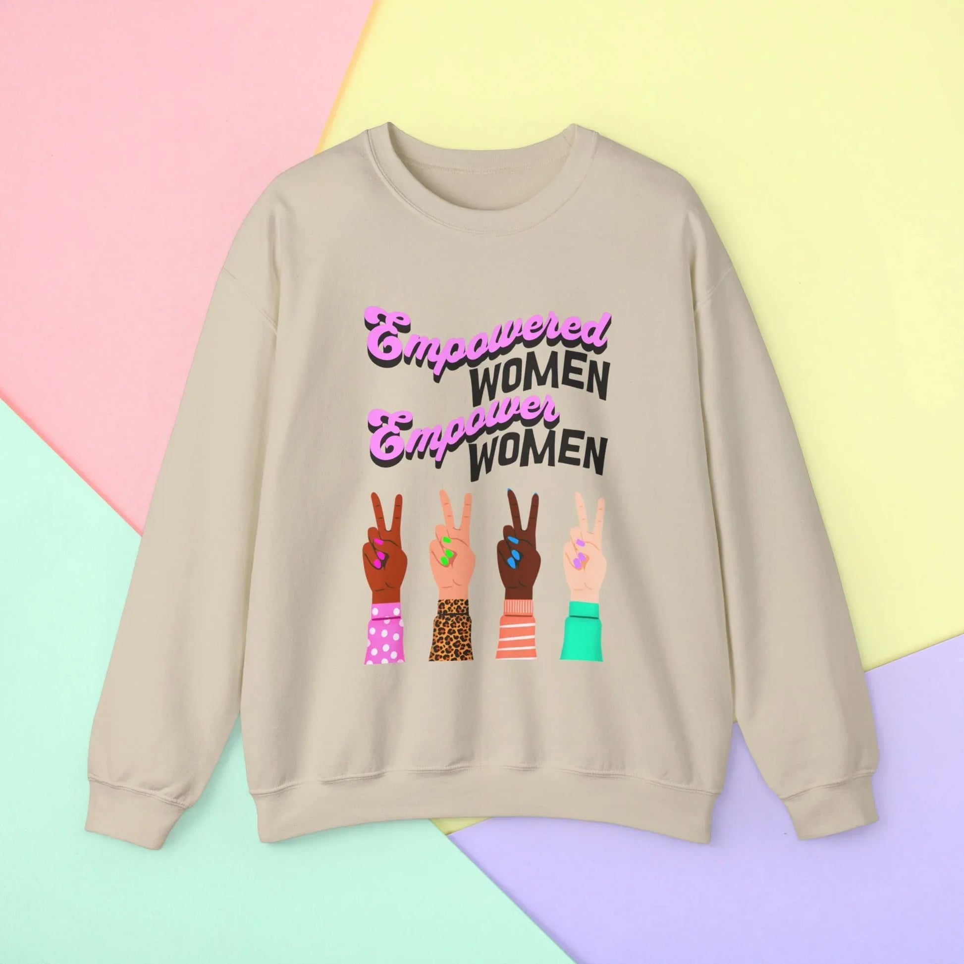 Empowered Women Empower the World Sweatshirt - Sand / S