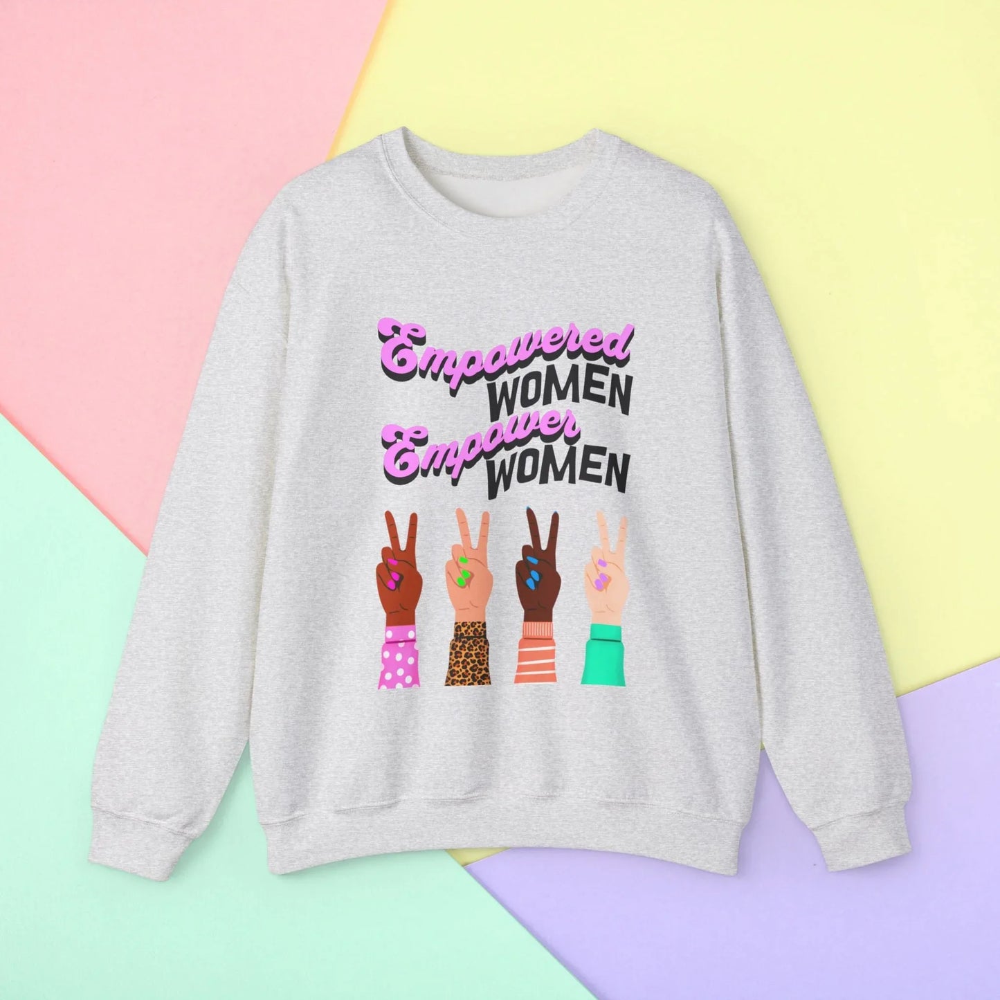 Empowered Women Empower the World Sweatshirt - Ash / S