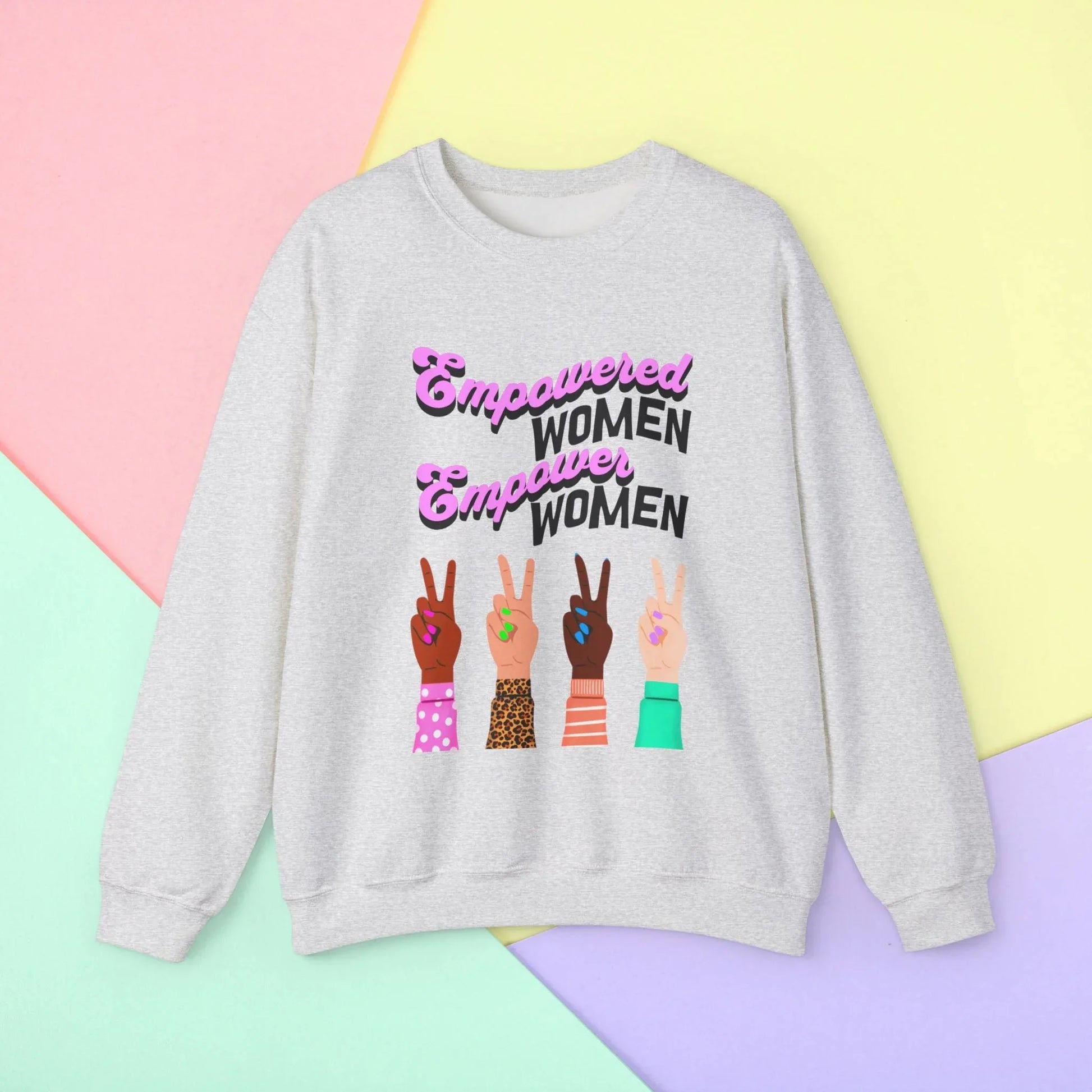 Empowered Women Empower the World Sweatshirt - Ash / S
