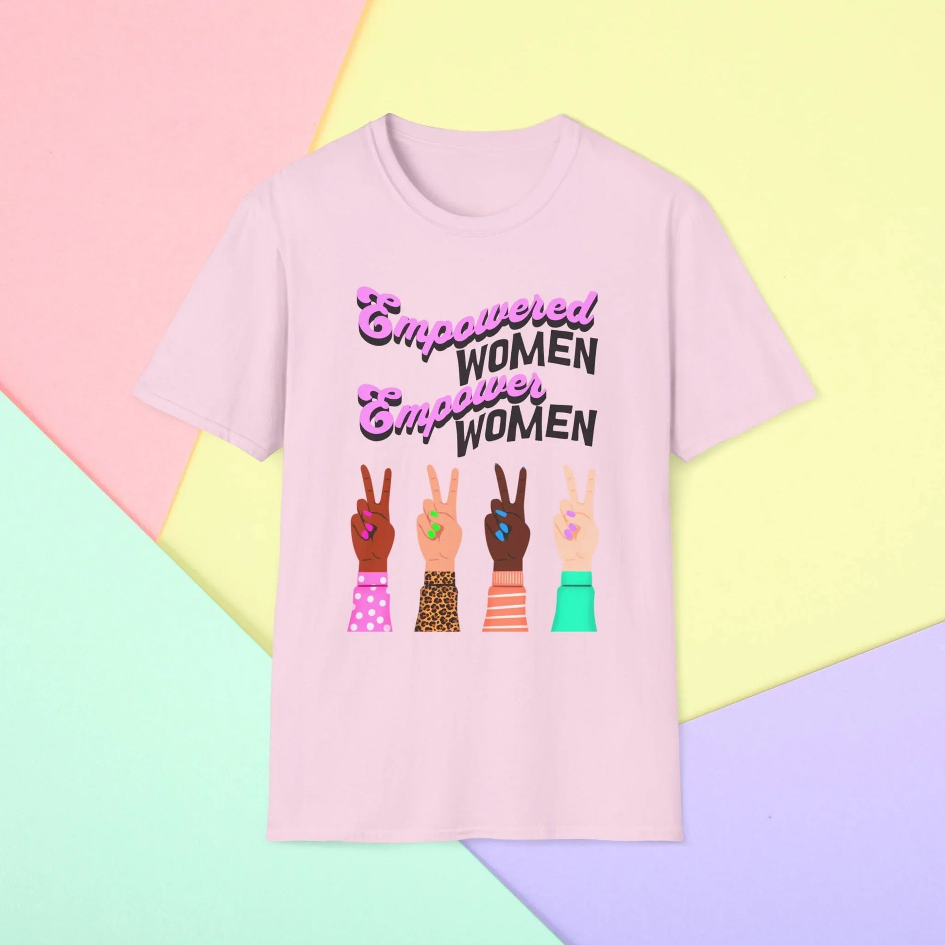 Empowered Women Empower the World T-Shirt - S / Light Pink