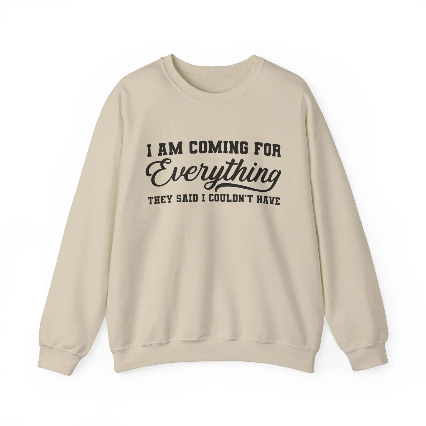 Everything I Deserve Sweatshirt - Sand / S