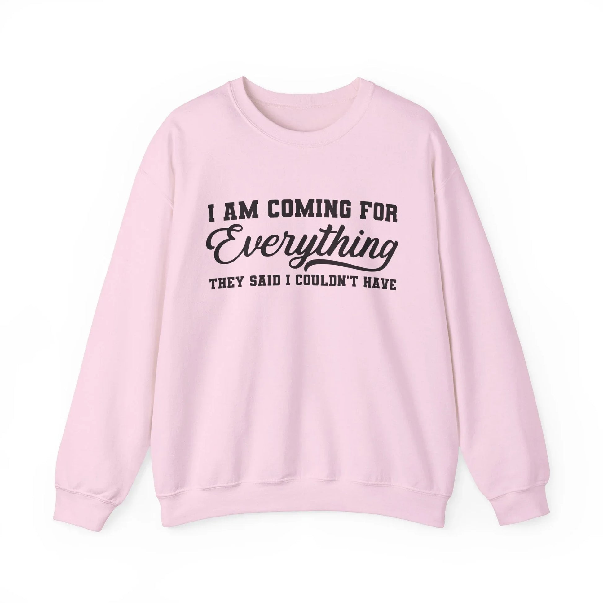 Everything I Deserve Sweatshirt - Light Pink / S
