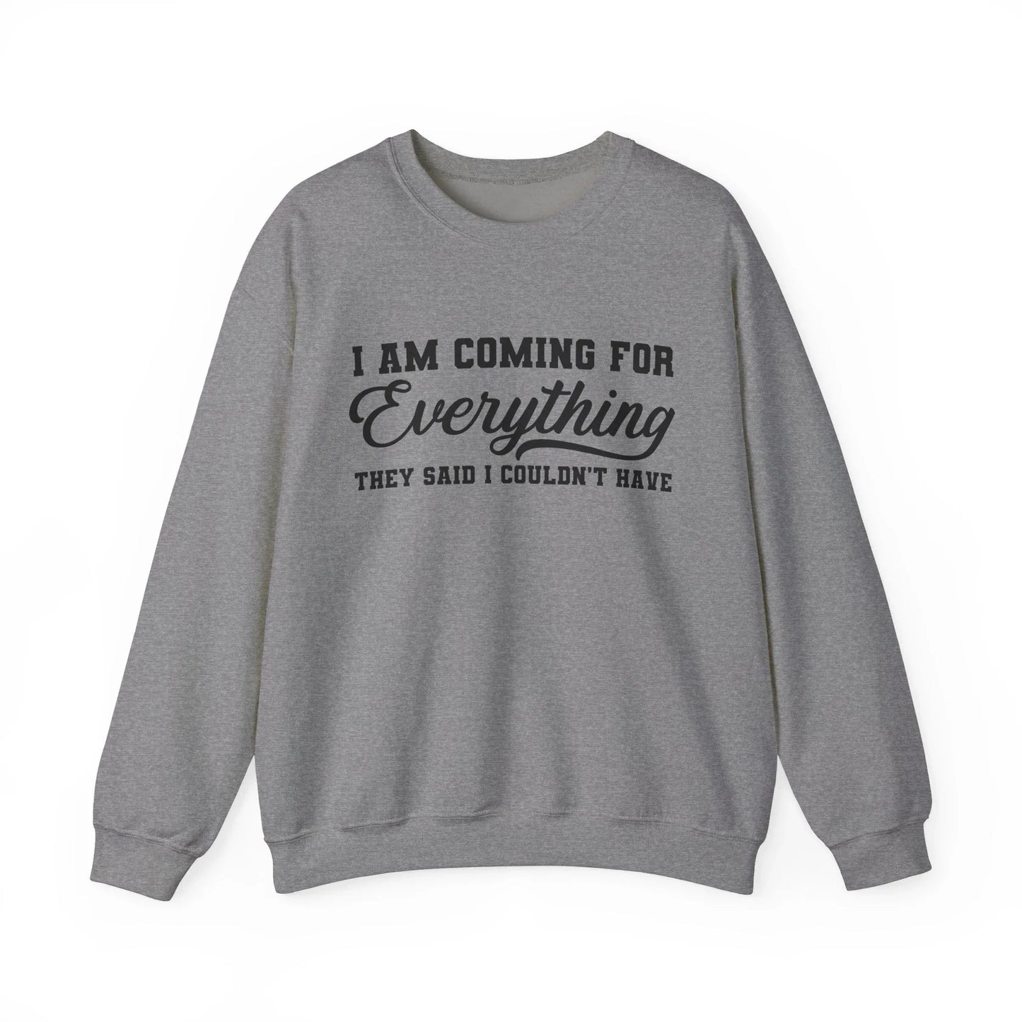 Everything I Deserve Sweatshirt - Graphite Heather / S