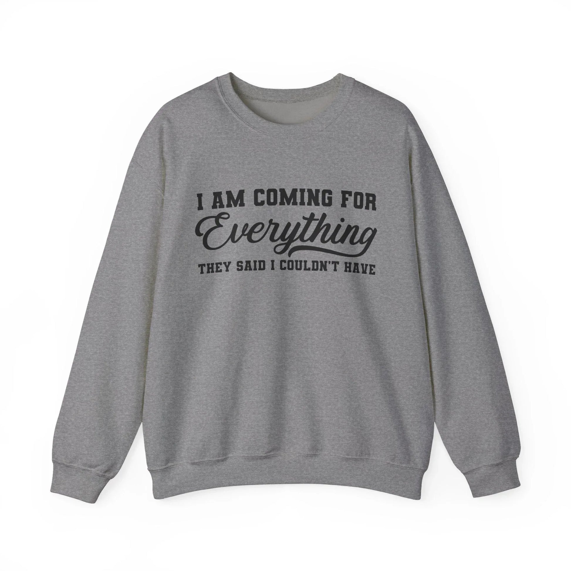 Everything I Deserve Sweatshirt - Graphite Heather / S