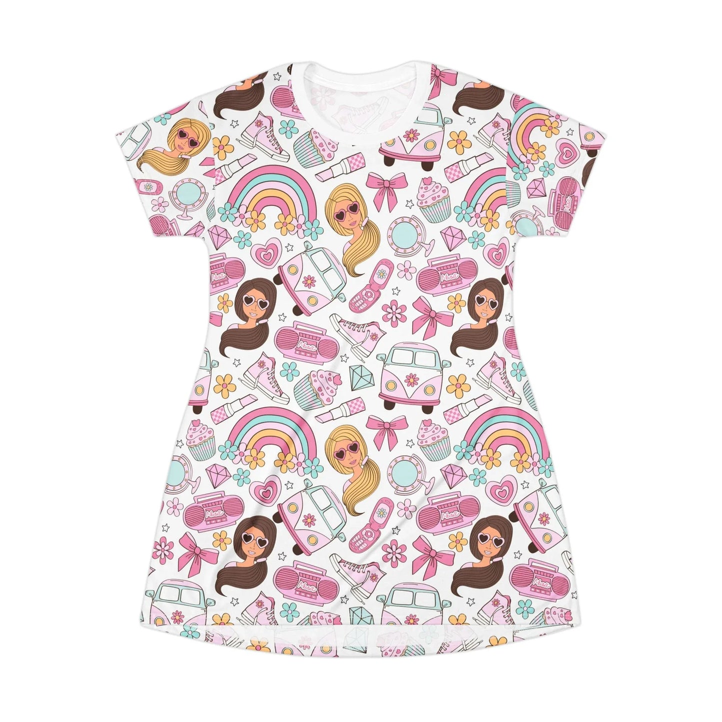 Fierce Females T-Shirt Dress - XS - All Over Prints