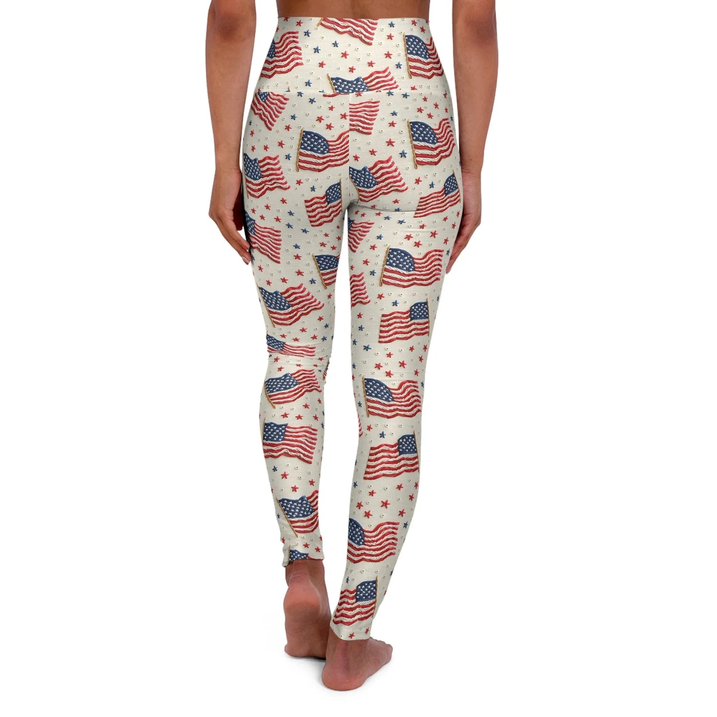 Flag of Freedom High Waisted Yoga Leggings - All Over Prints
