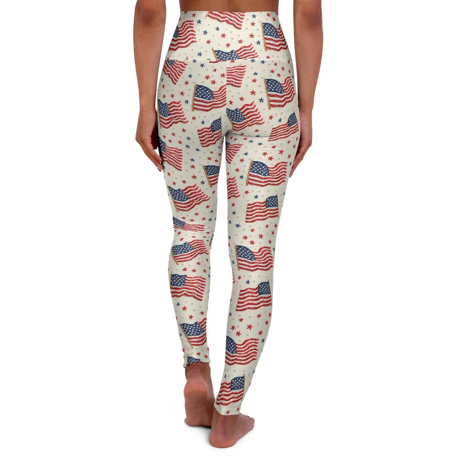 Flag of Freedom High Waisted Yoga Leggings - All Over Prints