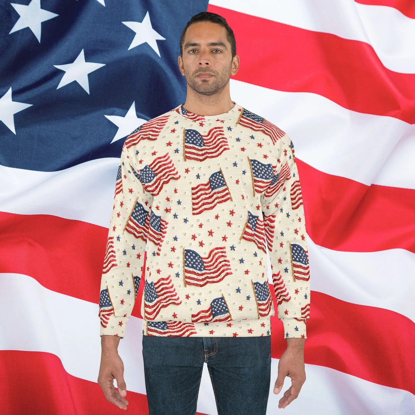 Flag of Freedom Spirit Sweatshirt - All Over Prints