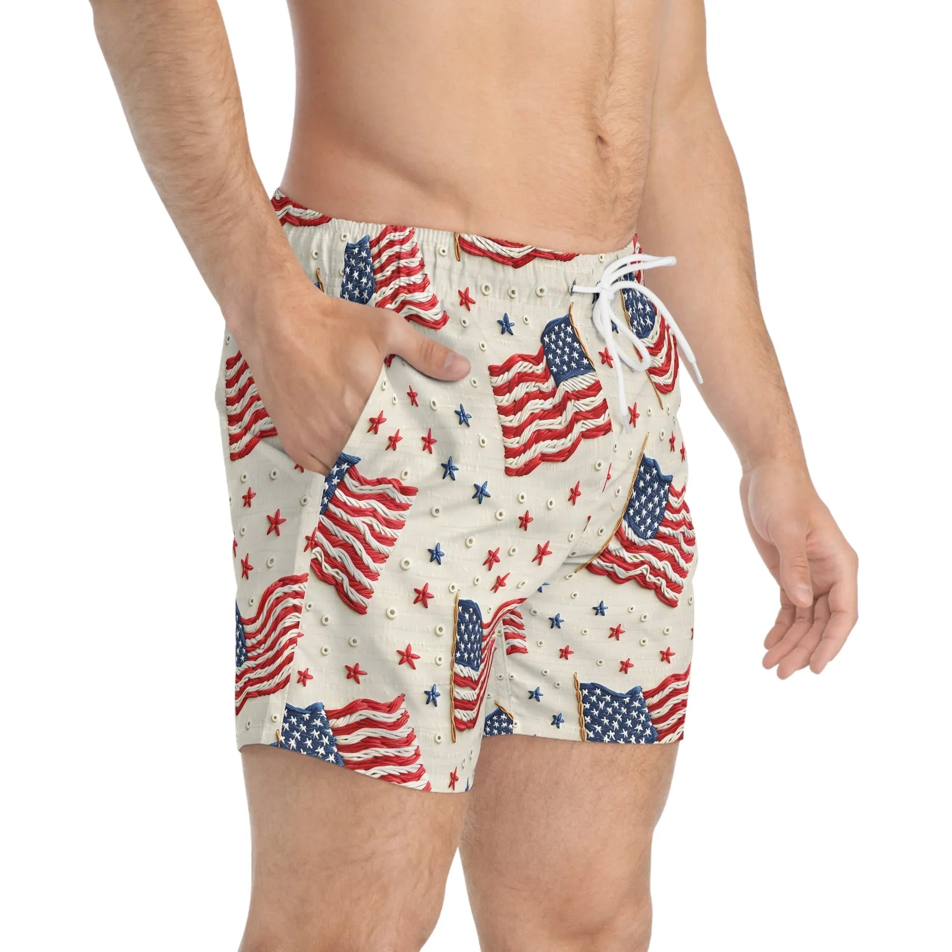 Flag of Freedom Swim Trunks - All Over Prints