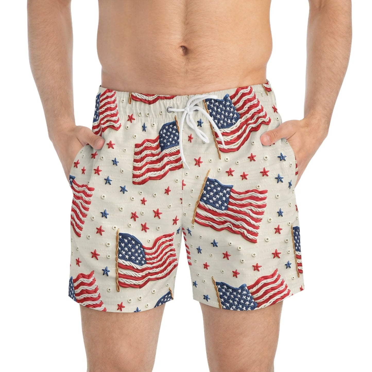 Flag of Freedom Swim Trunks - All Over Prints