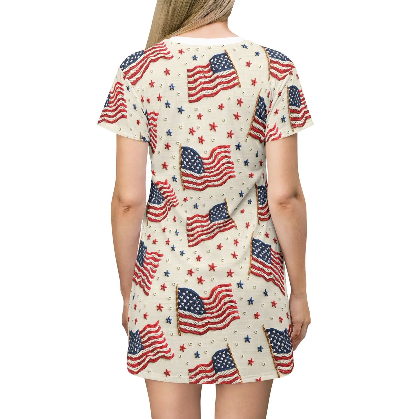 Flag of Freedom T-Shirt Dress - All Over Prints