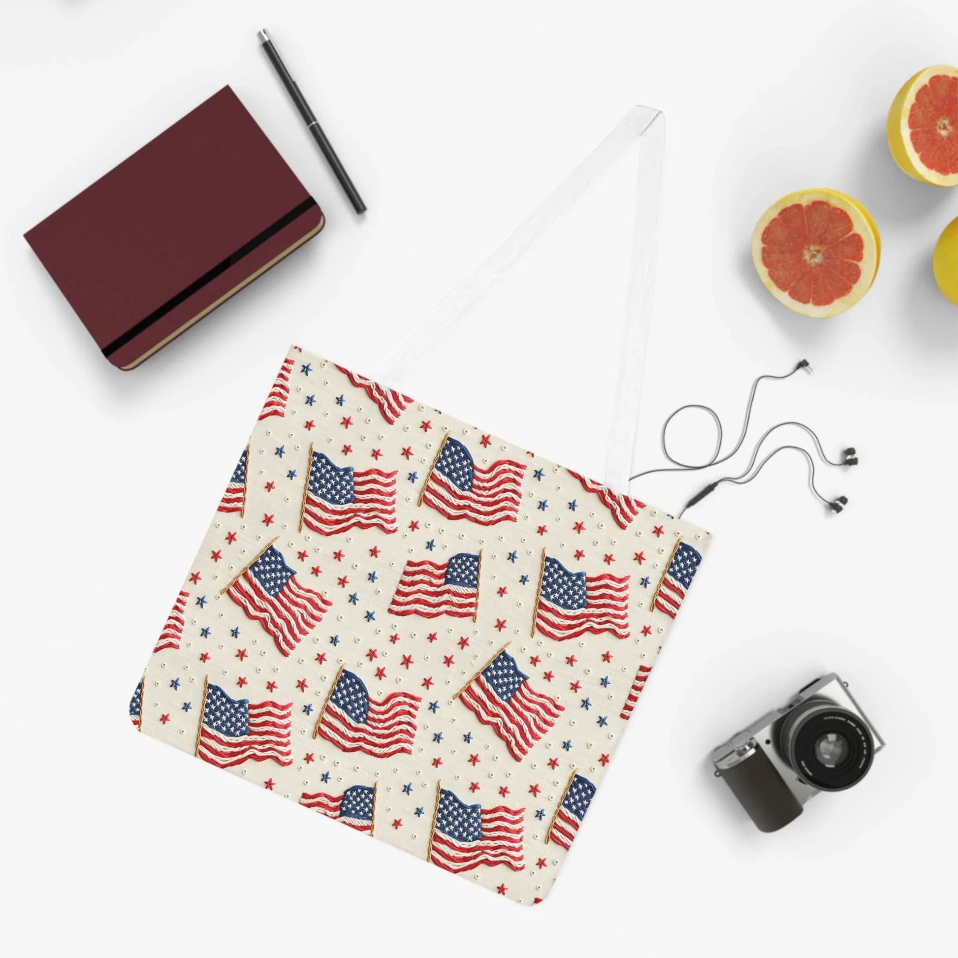 Flag of Freedom Tote Bag - One size / White - Bags