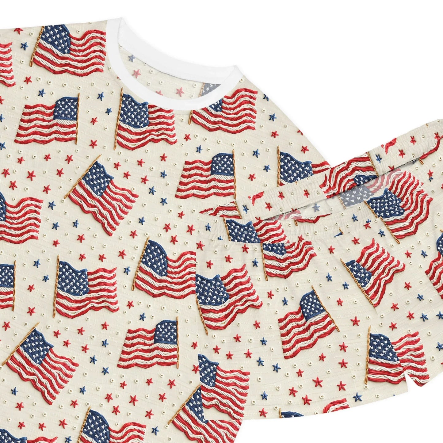 Flag of Freedom Women’s Short Pajama Set - All Over Prints