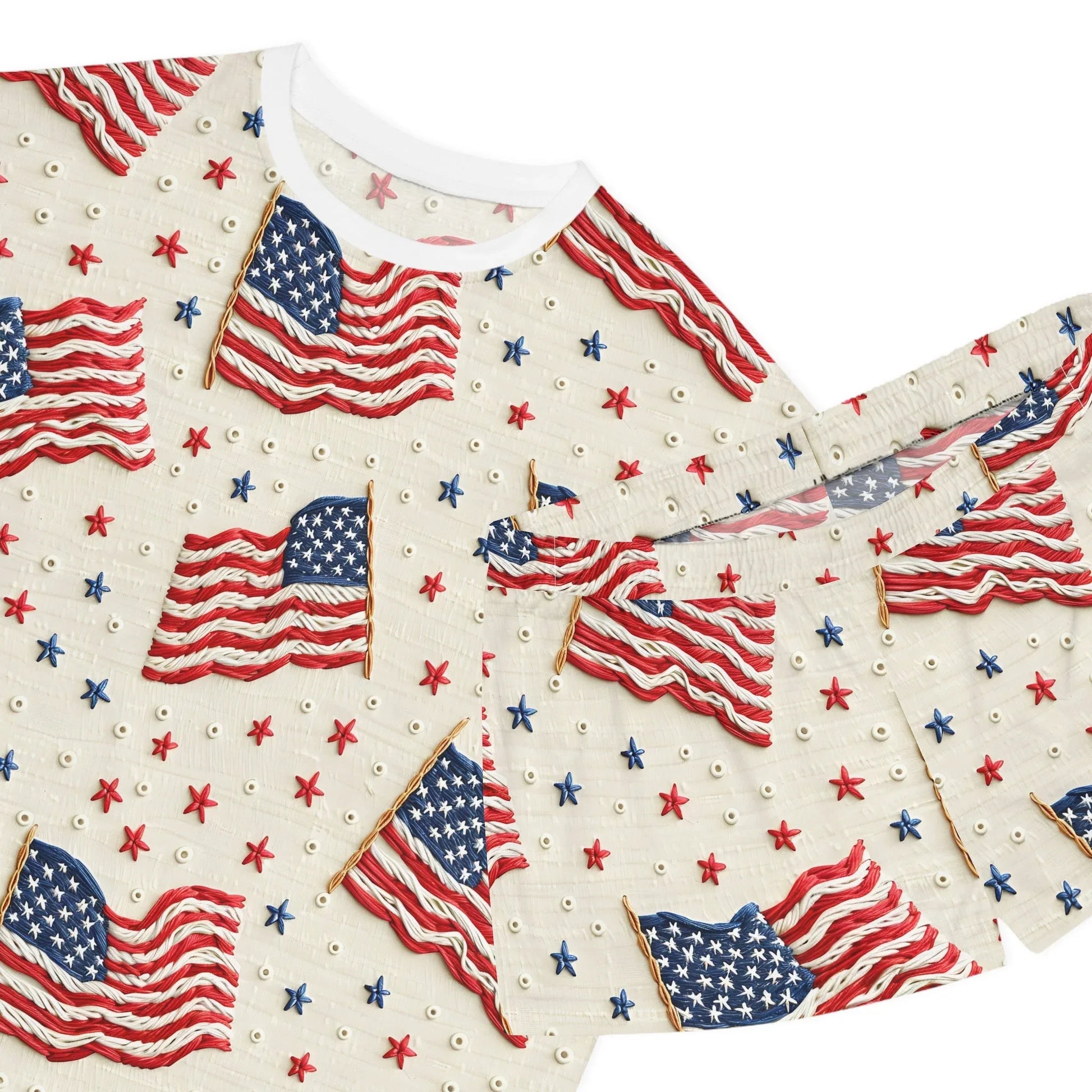 Flag of Freedom Women’s Short Pajama Set - All Over Prints