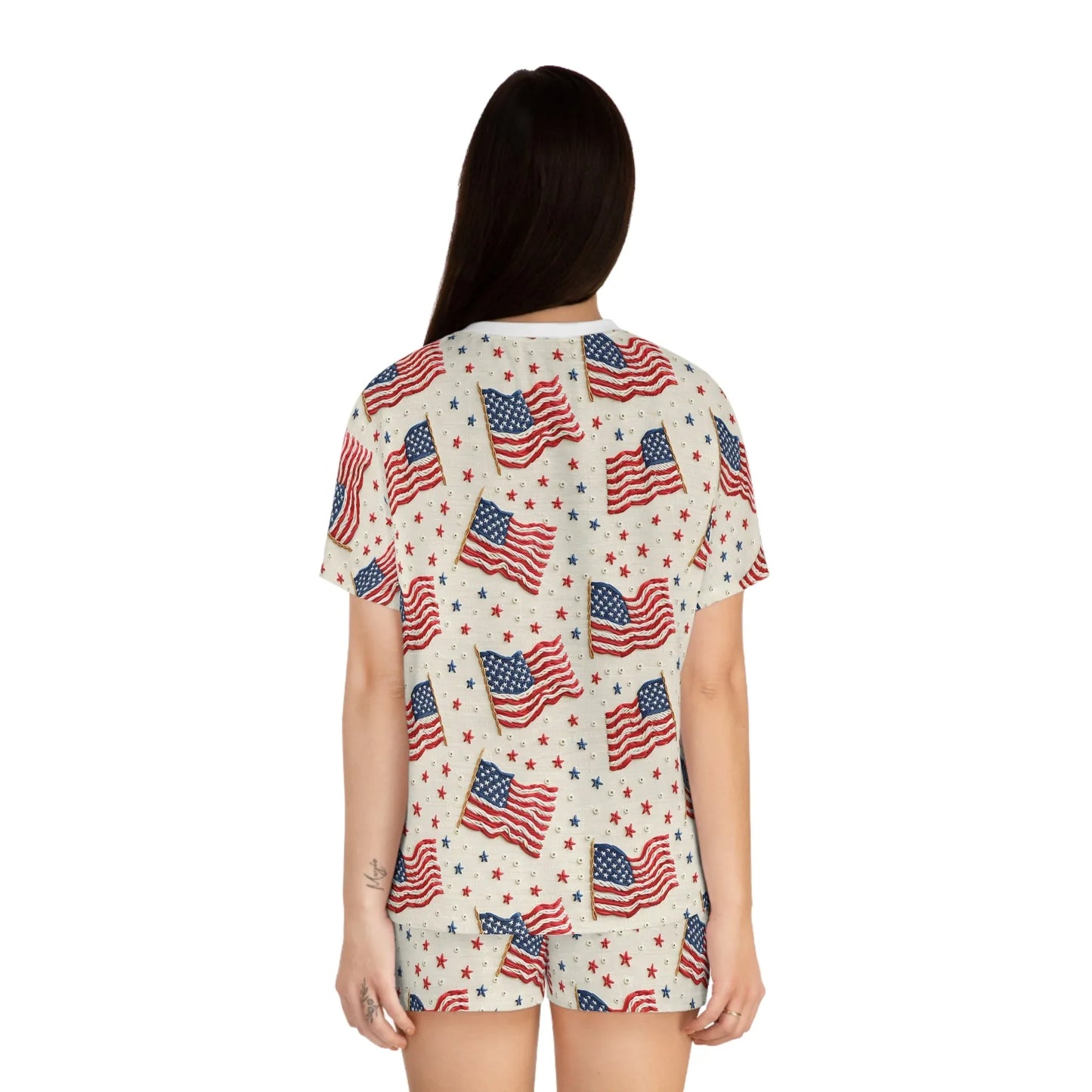 Flag of Freedom Women’s Short Pajama Set - All Over Prints
