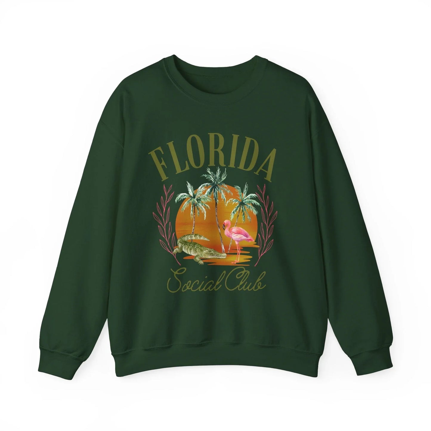 Florida Social Club Sweatshirt | Unisex - Forest Green / S