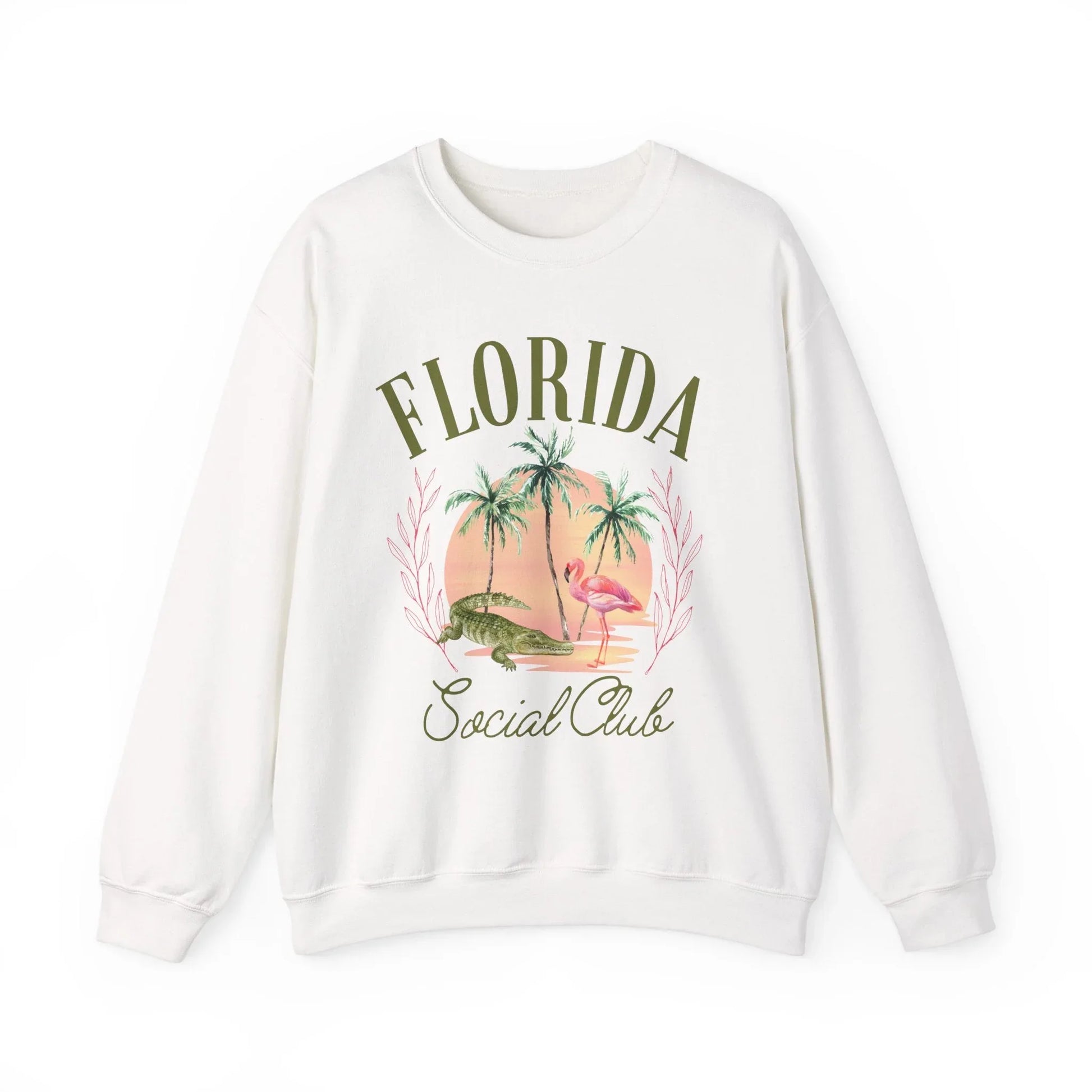 Florida Social Club Sweatshirt | Unisex - White / S