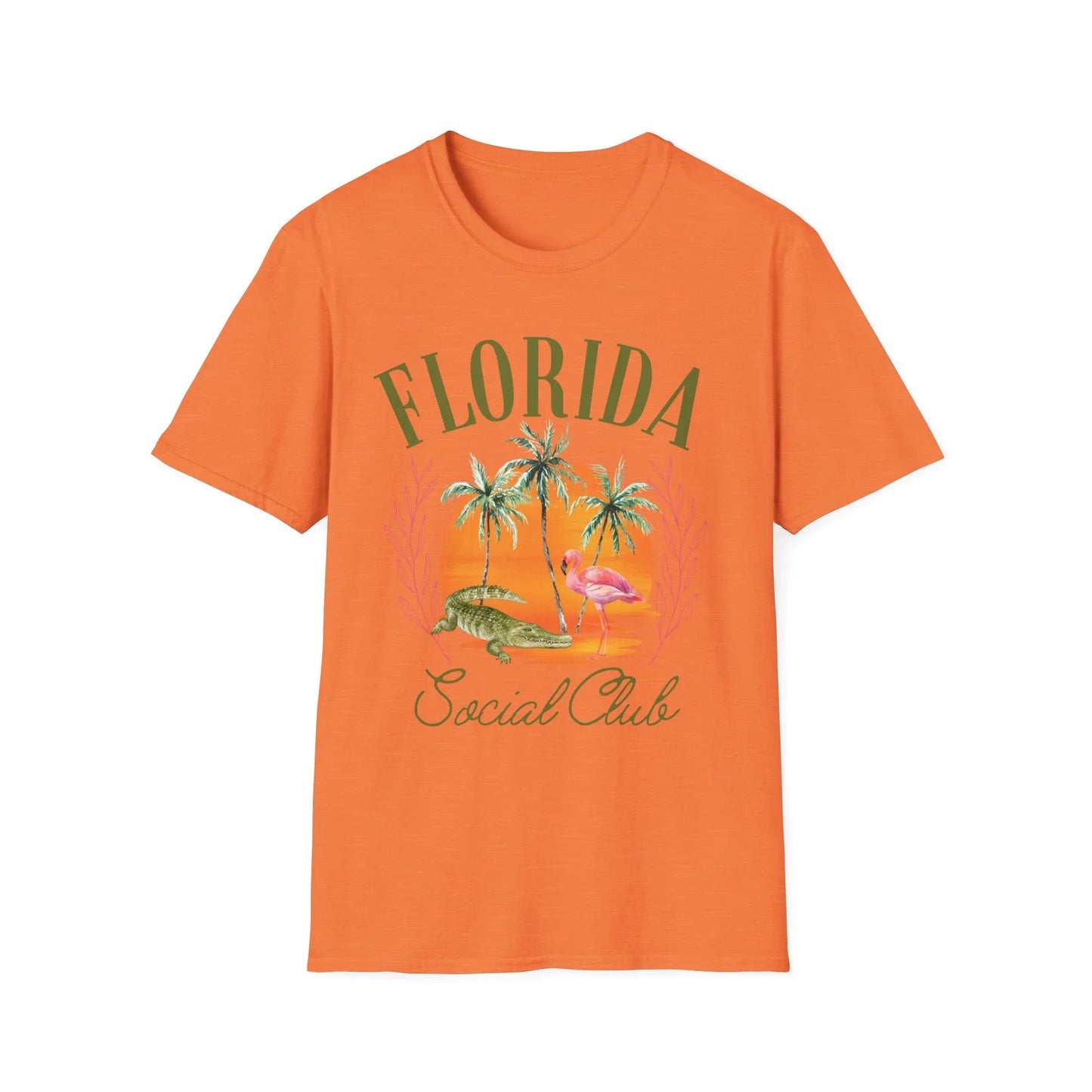 Florida Social Club T-Shirt | Unisex - M / Heather Orange