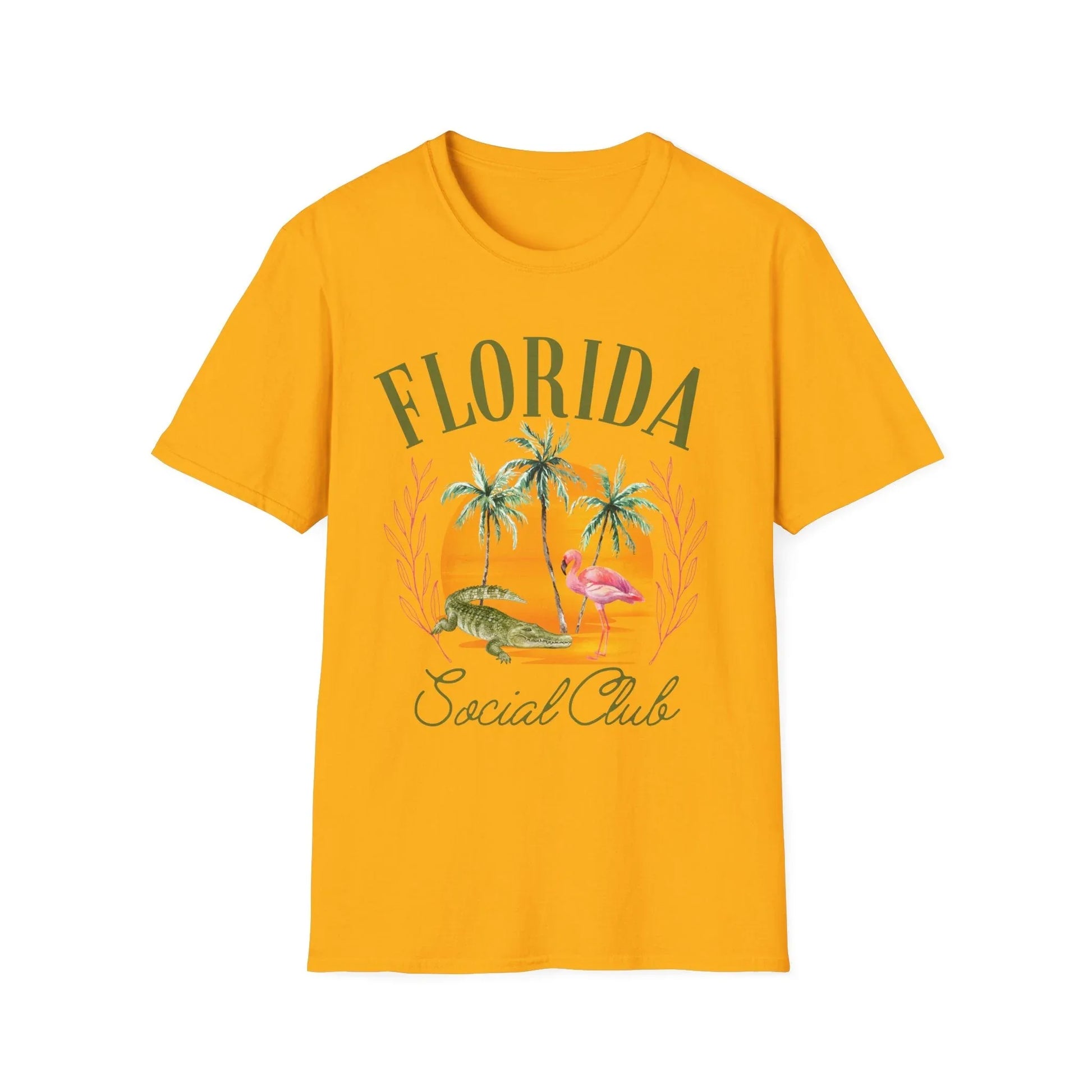 Florida Social Club T-Shirt | Unisex - S / Gold