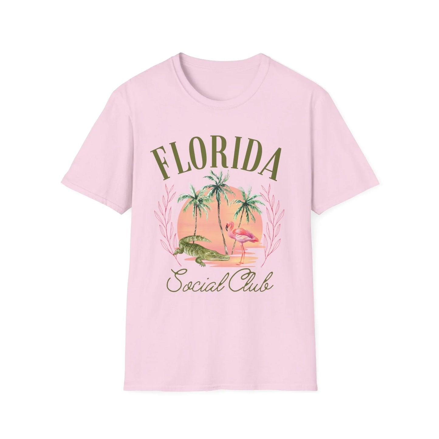 Florida Social Club T-Shirt | Unisex - S / Light Pink
