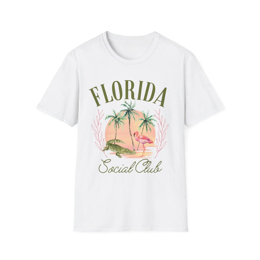 Florida Social Club T-Shirt | Unisex - XS / White