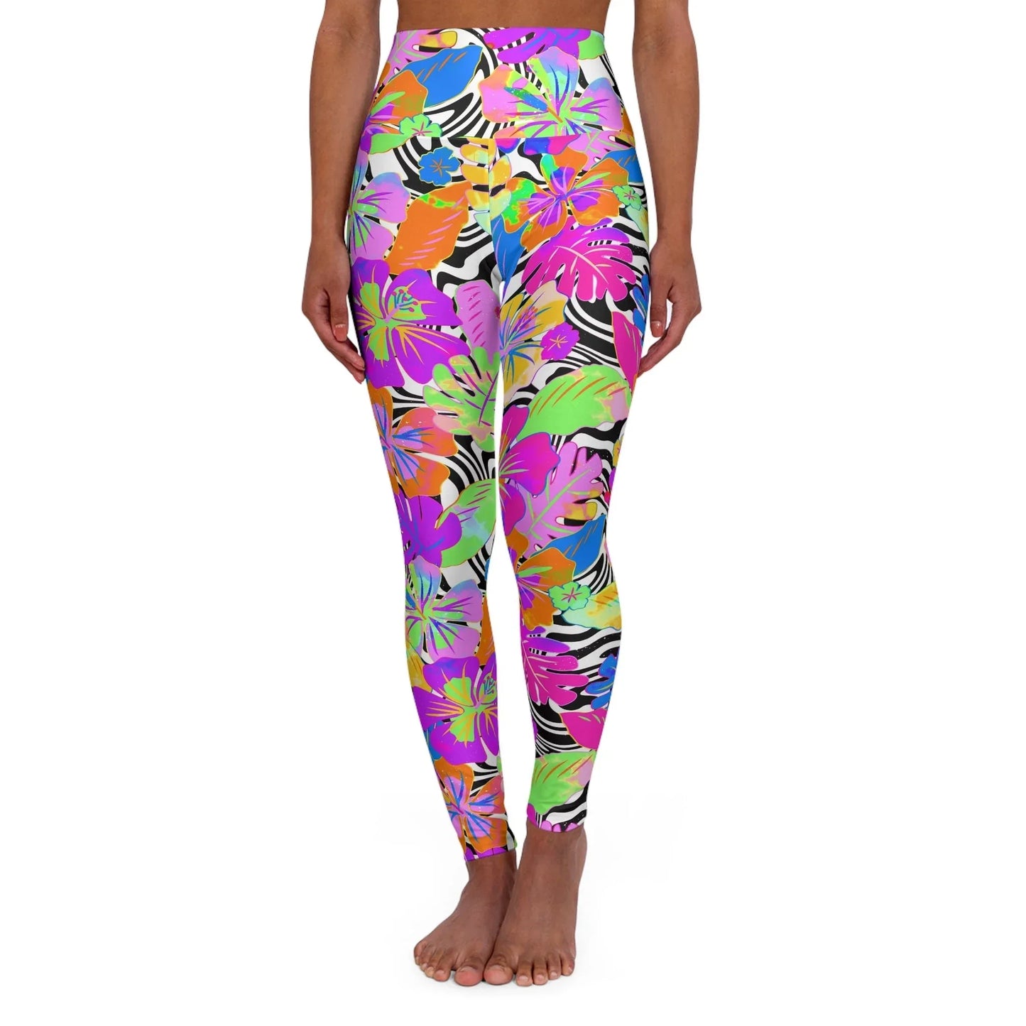 Fueling the Fire High Waisted Yoga Leggings - XS - All Over Prints