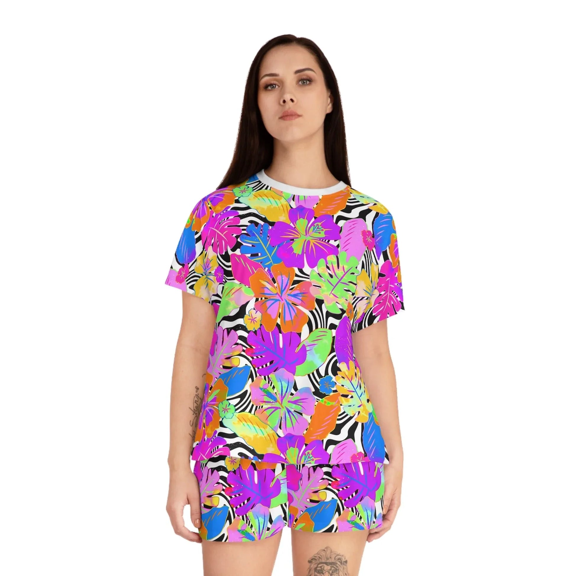 Fueling the Fire Short Pajama Set - All Over Prints