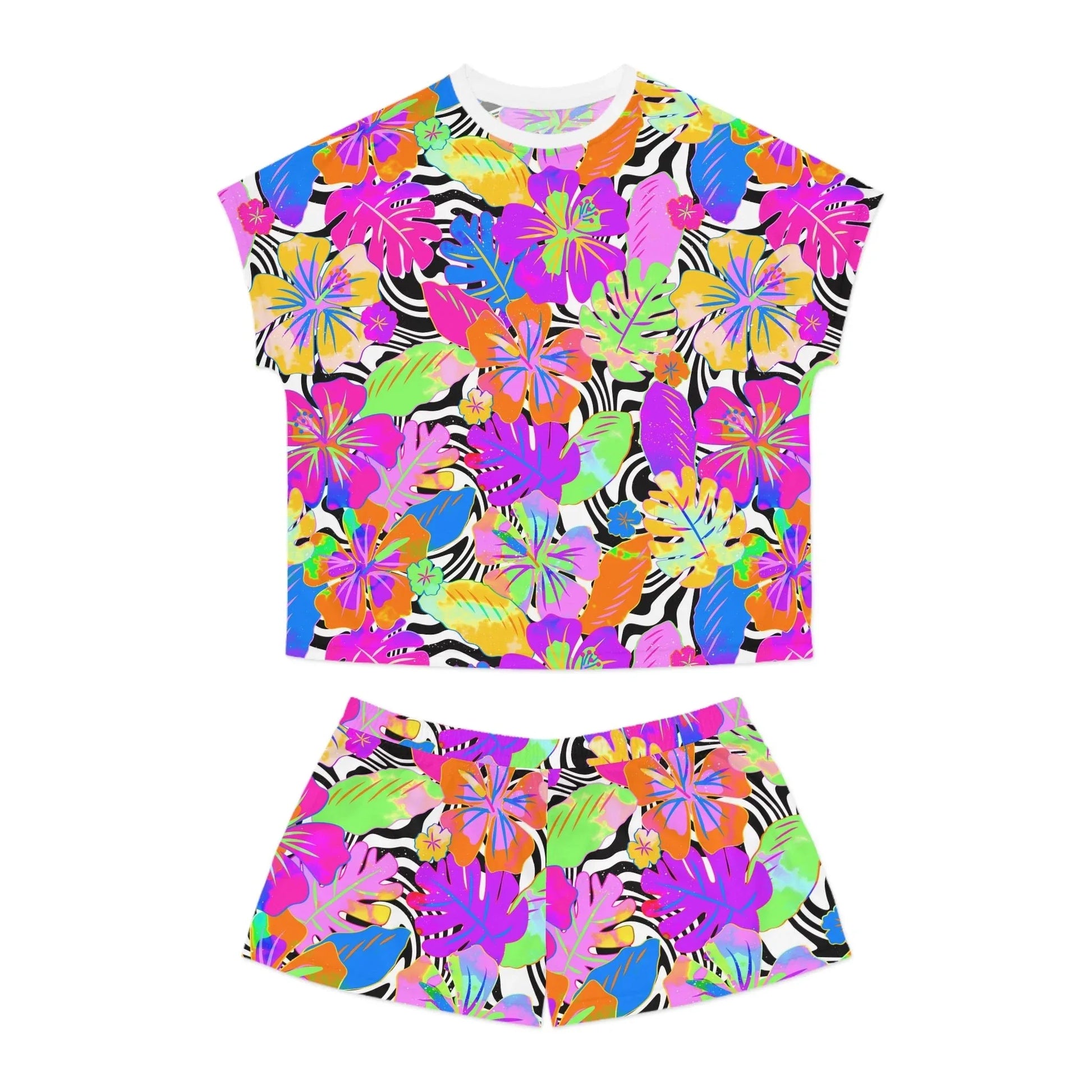 Fueling the Fire Short Pajama Set - S / White - All Over Prints