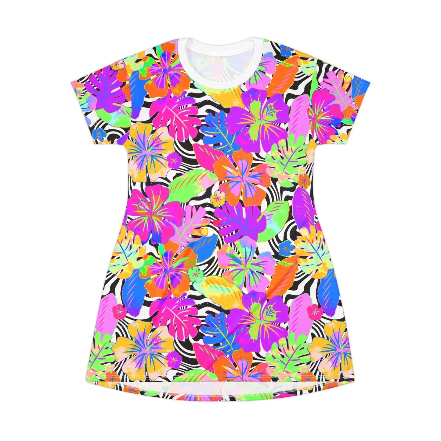Fueling the Fire T-Shirt Dress - XS - All Over Prints
