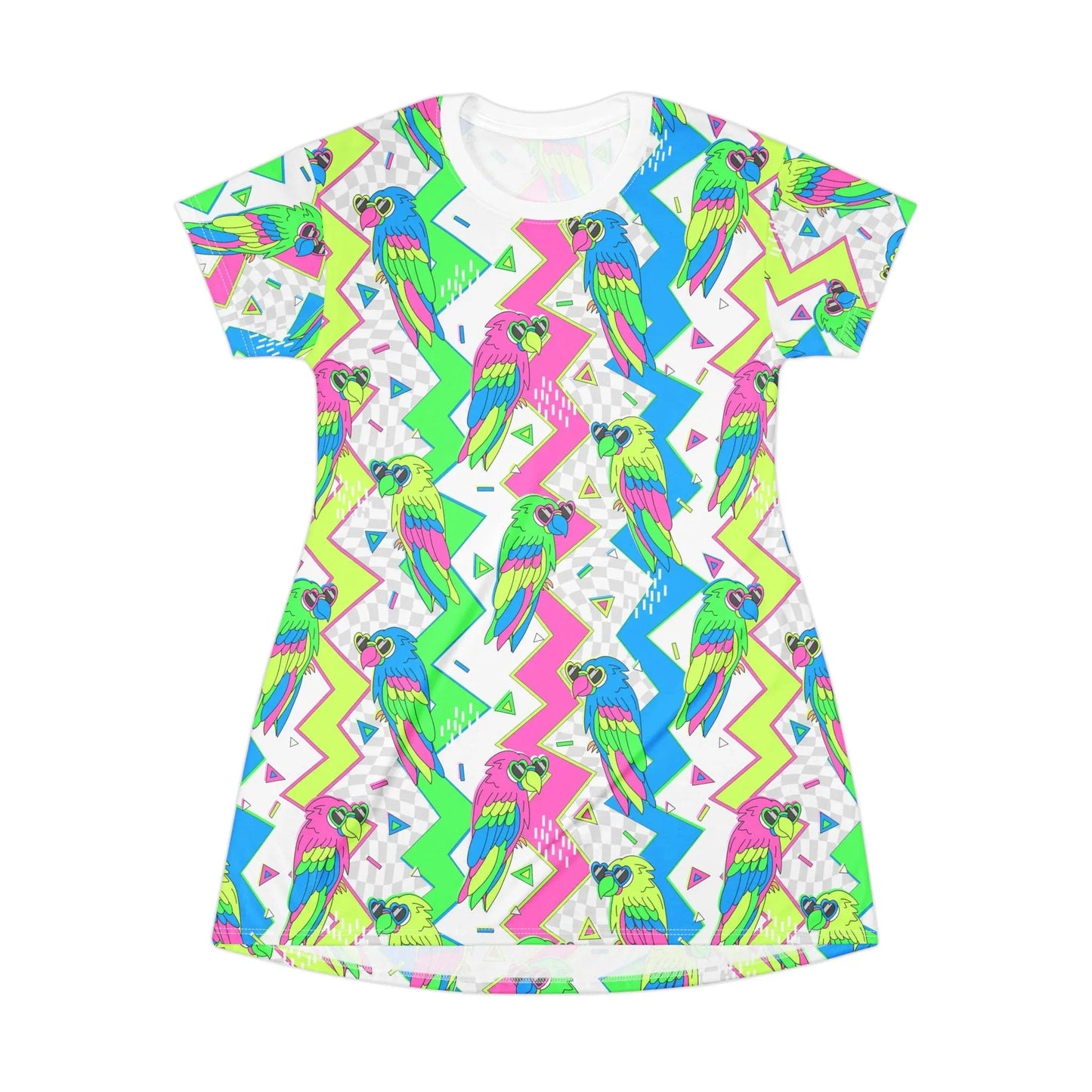 Funky Feminine T-Shirt Dress - XS - All Over Prints