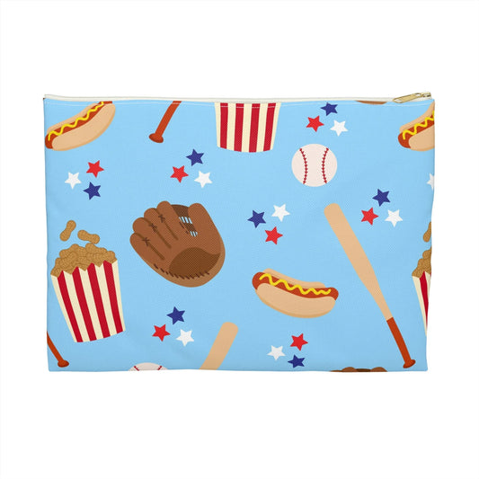 Game Day Accessory Pouch - Large / White zipper - Bags